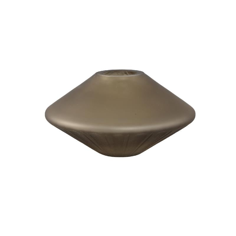 Vase – Brown hue, glass material, line design, S – Damiri | PTMD