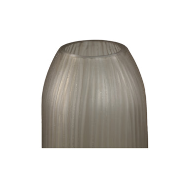Vase – Braunglas, Geriffelte Oberfläche, Runde Form, L – Marria | PTMD