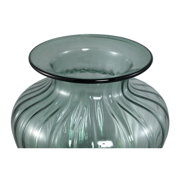 Vase – Petrol Farbton, Glas Material, Rundes Design – Marlisha | PTMD