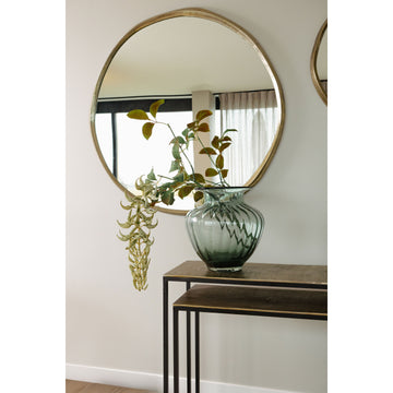 Vase – Petrol Farbton, Glas Material, Rundes Design – Marlisha | PTMD