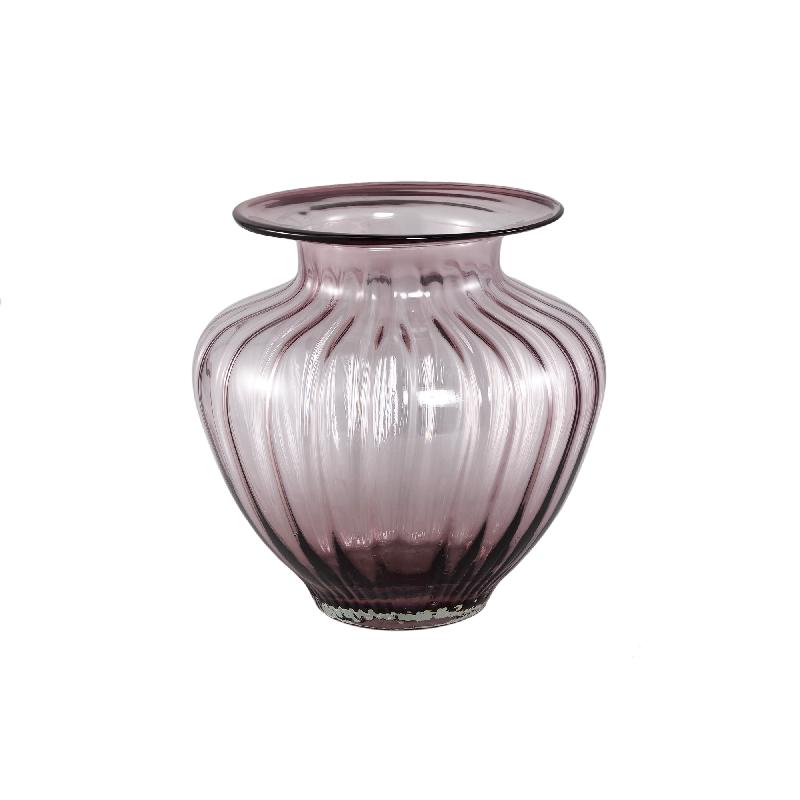 Vase - Pink Hue, Glass Material, Round Design - Marlisha | PTMD