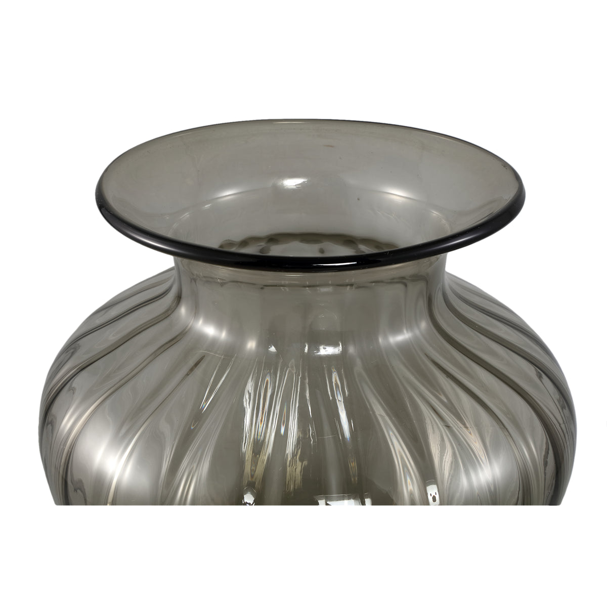Vase – Dark Brown, Glass Material, Round Design – Marlisha | PTMD