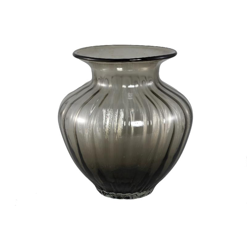 Vase – Dark Brown, Glass Material, Round Design – Marlisha | PTMD