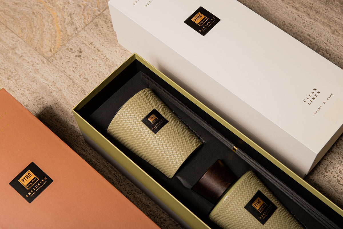 Duftset – Braun, Kerze & Diffuser, 2-teilig - Exclusive | PTMD