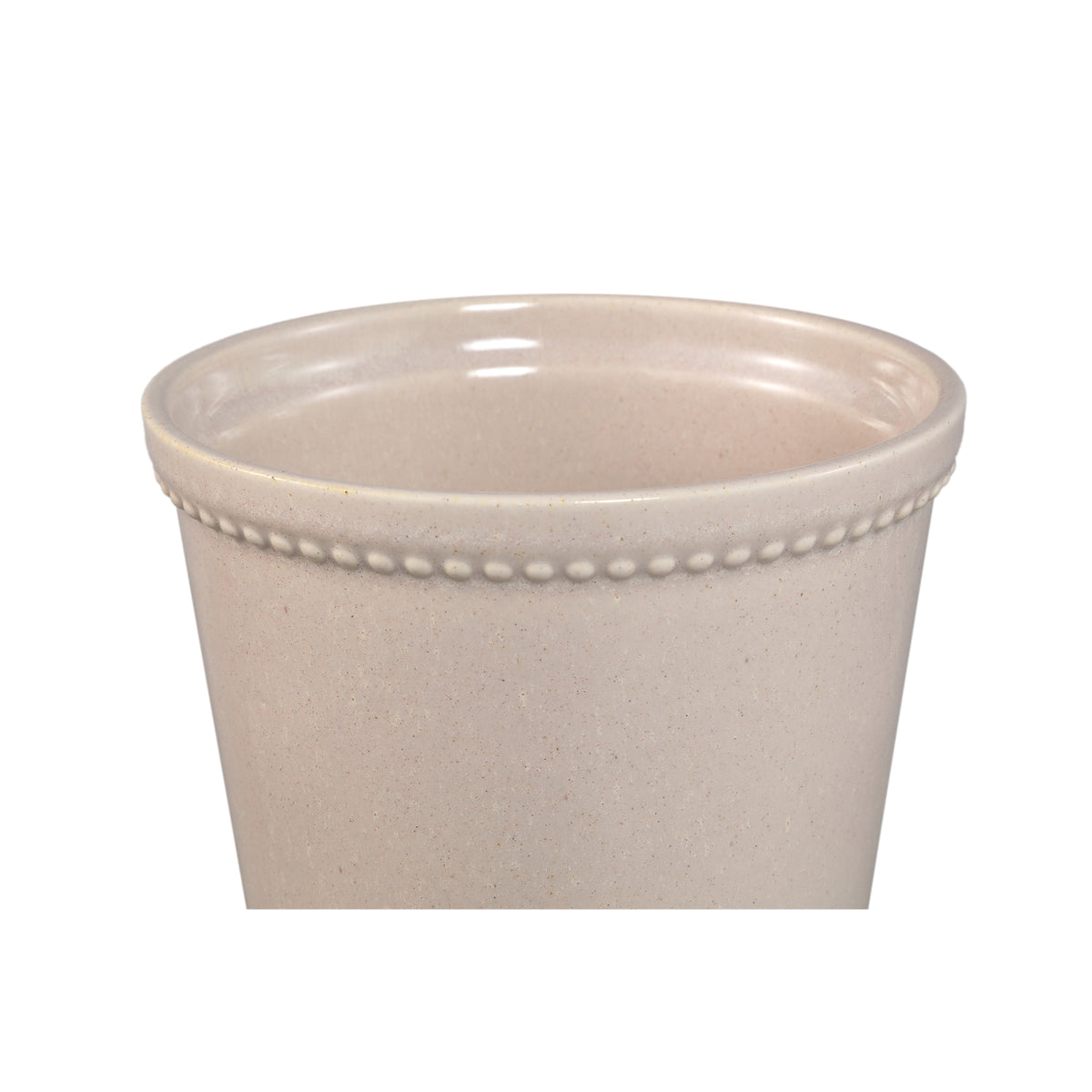 Topf – Creme Oberfläche, Punktbordüre Design, Keramik Material, XL – Tristah | PTMD