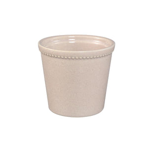 Blumentopf – Creme Oberfläche, Punktbordüre Design, Keramik Material, M – Tristah | PTMD
