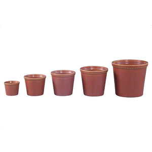 Blumentopf – Rosa Oberfläche, Punktbordüre Design, Keramik Material, XL – Tristah | PTMD
