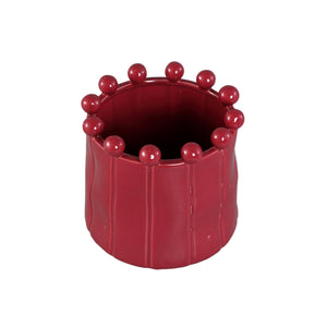 Blumentopf - Runde Form, Porzellan-Keramik, Kugelrand, Lila, M - Celine  | PTMD