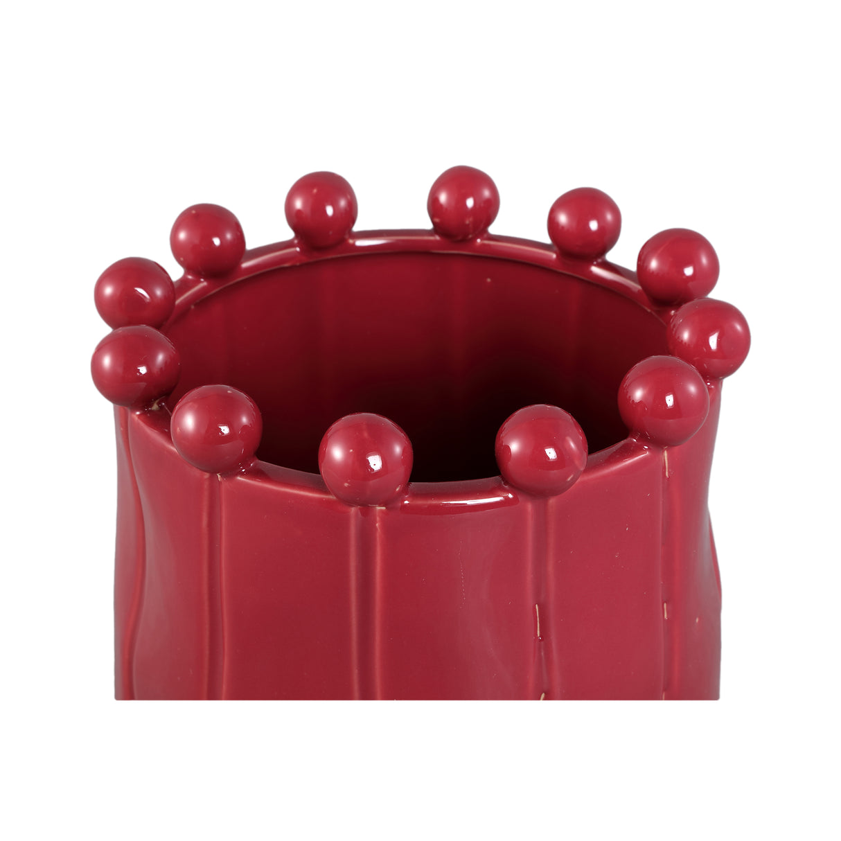 Blumentopf - Runde Form, Porzellan-Keramik, Kugelrand, Lila, S - Celine | PTMD