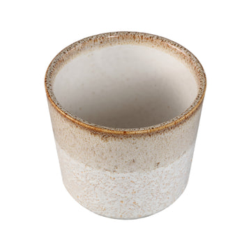 Blumentopf – Runde Form, Keramik Material, Zweifarbige Oberfläche, Creme Oberfläche, XL – Verlyn | PTMD