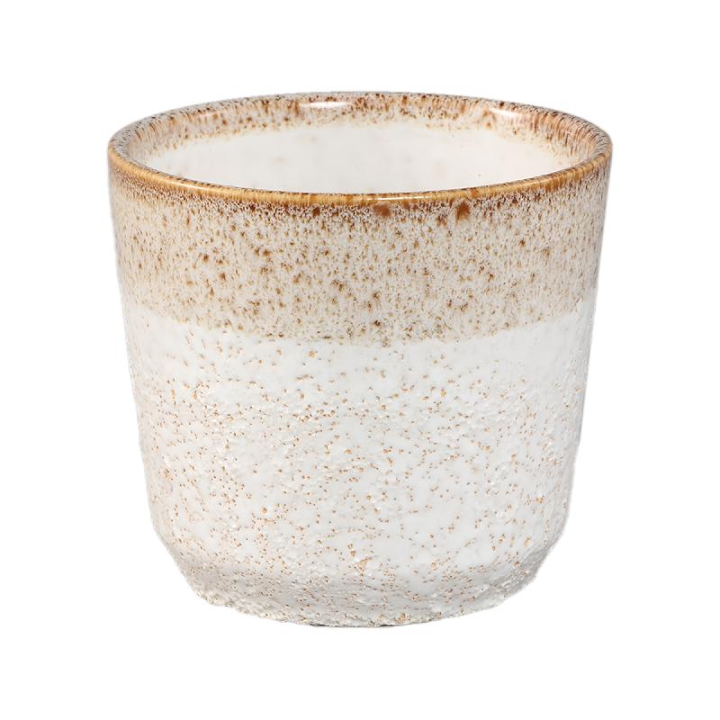 Blumentopf – Runde Form, Keramik Material, Zweifarbige Oberfläche, Creme Oberfläche, M – Verlyn | PTMD