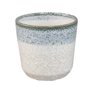 Blumentopf – Runde Form, Keramik Material, Zweifarbige Oberfläche, Petrol Oberfläche, L – Verlyn | PTMD