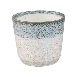 Blumentopf – Runde Form, Keramik Material, Zweifarbige Oberfläche, Petrol Oberfläche, M – Verlyn | PTMD
