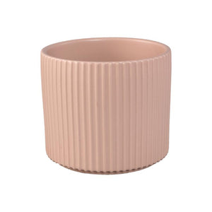 Topf – Rund Form, Gerippt Design, Creme Matt, XL - Renaud | PTMD