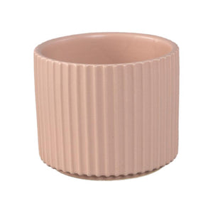 Topf – Rund Form, Gerippt Design, Creme Matt, S - Renaud | PTMD