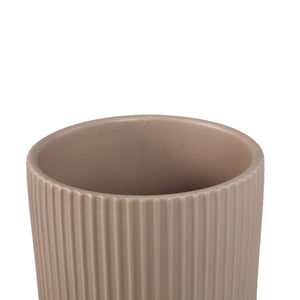 Topf – Rund Form, Gerippt Design, Stein Matt, L - Renaud | PTMD