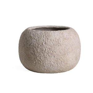 Topf – Beige Oberfläche, Stein-Optik, Runde Form, S – Meleyah | PTMD