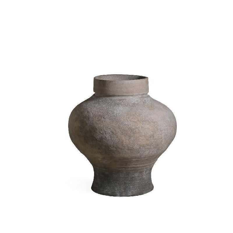 Pot - beige surface, cement structure, vintage look, M - Michle | PTMD