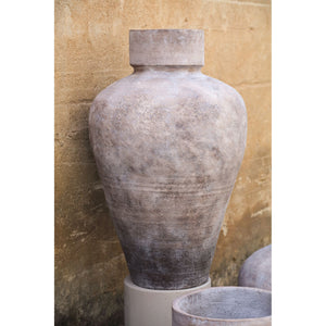 Pot – beige surface, cement structure, vintage look, L – Michle | PTMD