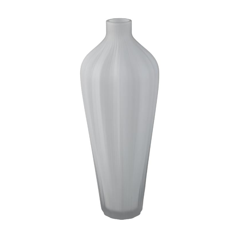 Vase – Weißes Glas, Glatte Oberfläche, Hoch – Aleiya | PTMD