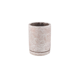 Blumentopf - Runder Zement, Terrazzo-Muster, Cremefarbe, XS – Asten | PTMD