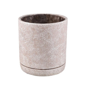 Blumentopf - Runder Zement, Terrazzo-Muster, Cremefarbe, XL – Asten | PTMD