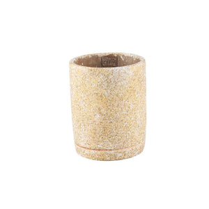 Flowerpot - Round Cement, Terrazzo Pattern, Yellow, S – Asten | PTMD