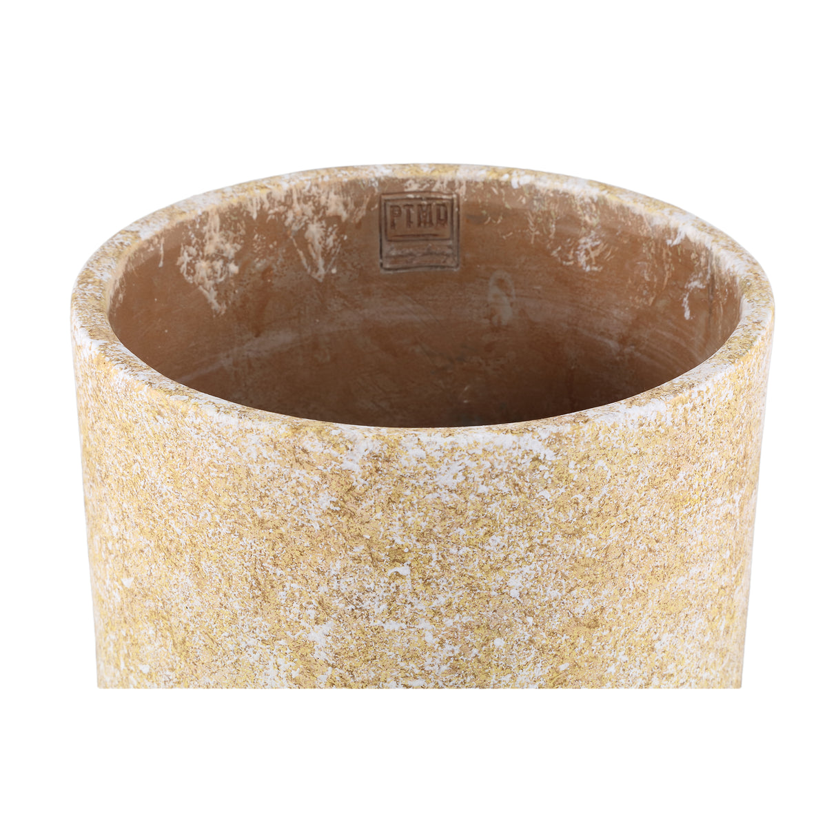Flowerpot - Round Cement, Terrazzo Pattern, Yellow, L – Asten | PTMD