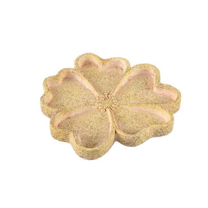 Plate - cement, flower shape, relief design, yellow, matte finish – Alyzza | PTMD