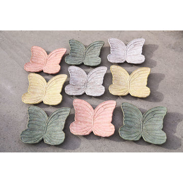 Plate - Cement, Butterfly Shape, Relief Design, Cream – Alyzza | PTMD