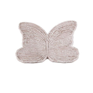 Teller - Zement, Schmetterlingsform, Relief-Design, Creme – Alyzza | PTMD