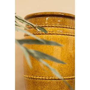 Pot – Terracotta Ceramic, Smooth Design, Yellow, L – Lilliah | PTMD