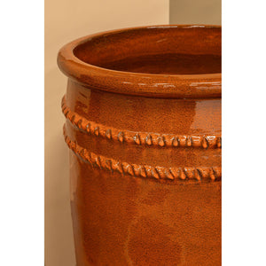 Pot - Terracotta Ceramic, Smooth Design, Orange, L - Lilliah | PTMD