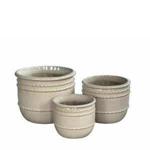 Pot – Terracotta Ceramic, Smooth Design, Cream, S, Low – Lilliah | PTMD