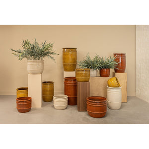 Pot – Terracotta Ceramic, Smooth Design, Orange, S, Low – Lilliah | PTMD