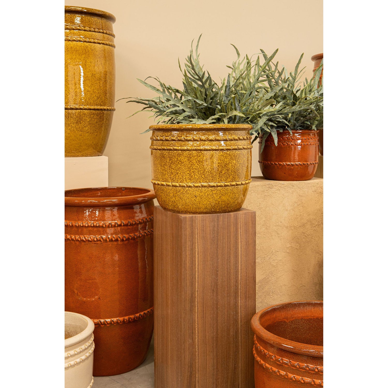 Pot – Terracotta Ceramic, Smooth Design, Orange, S, Low – Lilliah | PTMD