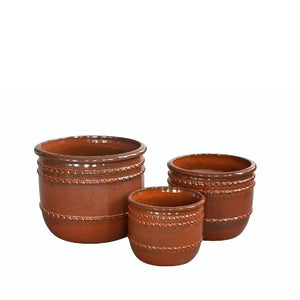 Pot – Terracotta Ceramic, Smooth Design, Orange, S, Low – Lilliah | PTMD
