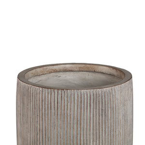 Pot – light brown surface, cement material, tall shape, set of 2 – Olav | PTMD