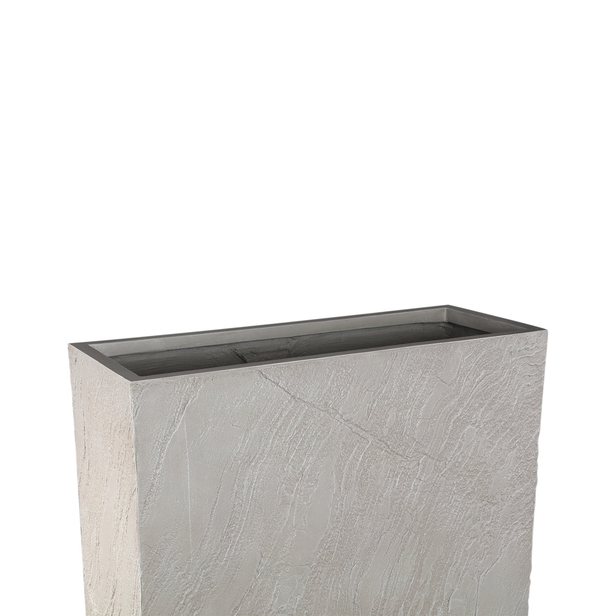 Pot – beige surface, cement material, rectangular shape, set of 2 – Berwin | PTMD