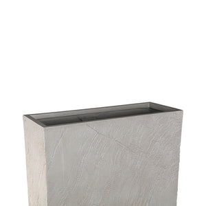Pot – beige surface, cement material, rectangular shape, set of 2 – Berwin | PTMD