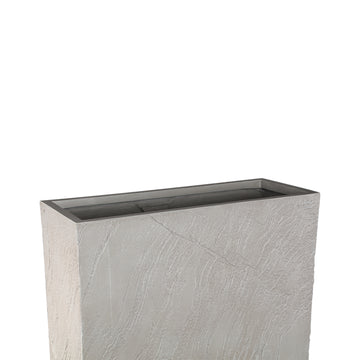Pot – beige surface, cement material, rectangular shape, set of 2 – Berwin | PTMD