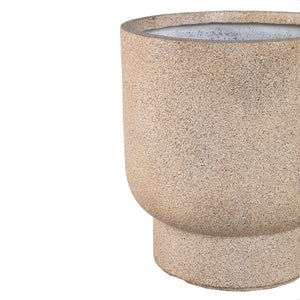 Topf – Beige Oberfläche, Zement Material, mit Fuß, 3er Set – Nihara | PTMD