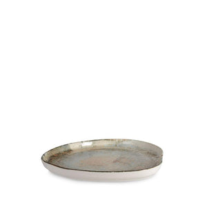 Dinner plate - porcelain, organic shape, cream-colored, smooth glaze, timeless, S – Piatti | PTMD