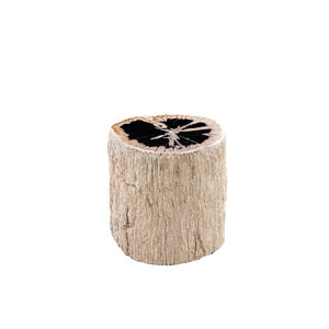 Stool - petrified wood, resin stone, round, natural, handmade - Taly | PTMD