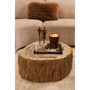 Couchtisch – Versteinertes Holz Optik, Fiberglas, Organische Form, Natur, S – Taly | PTMD