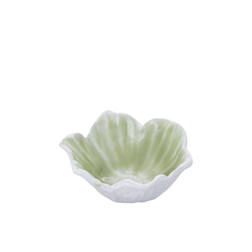 Schale - Aluminiumguss, Blumenform, organische Kontur, Mintgrün, S – Wonda | PTMD