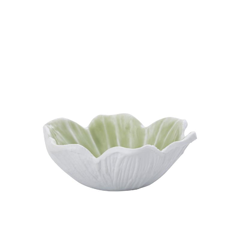 Bowl - Cast Aluminum, Flower Shape, Organic Contour, Mint Green, M – Wonda | PTMD