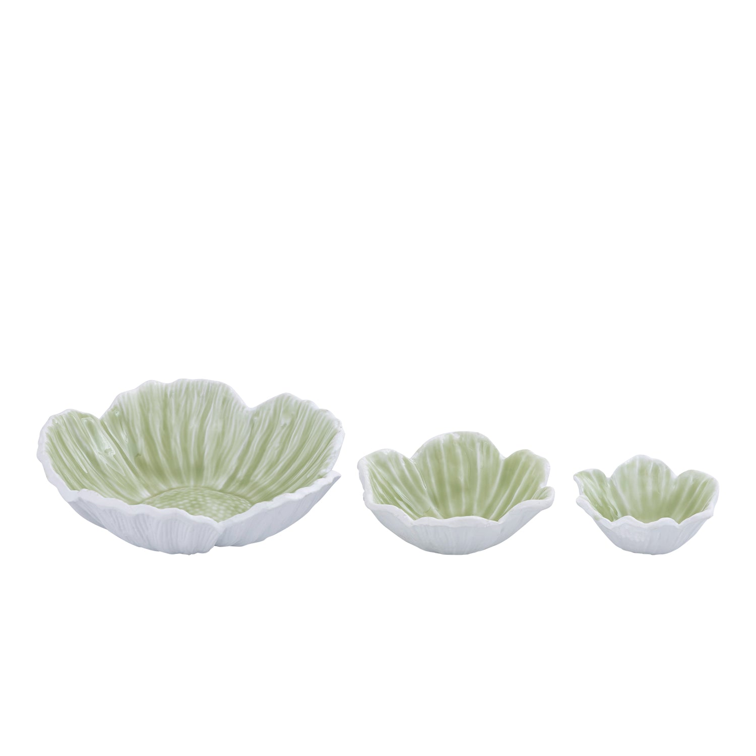 Bowl - Cast Aluminum, Flower Shape, Organic Contour, Mint Green, M – Wonda | PTMD