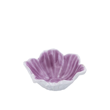 Schale - Aluminiumguss, Blumenform, organische Kontur, Lila, S – Wonda | PTMD
