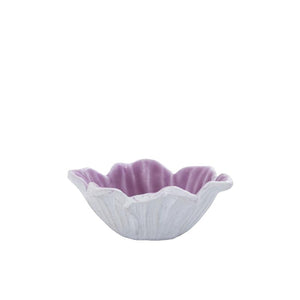 Schale - Aluminiumguss, Blumenform, organische Kontur, Lila, S – Wonda | PTMD